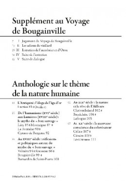 Supplément au Voyage de Bougainville: et autres textes sur le thème de la nature humaine